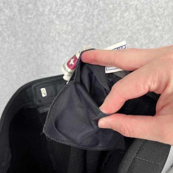 Roffe Women Jett Pant Size 14 Long Black Stretch Knit Vintage Wool Blend Stirrup - Picture 5 of 14